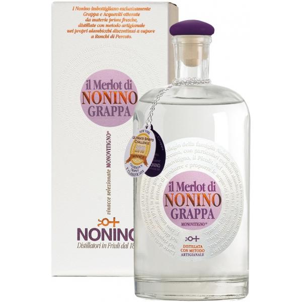 Граппа Nonino Il Merlot Monovitigno in gift box 0,10 л фото