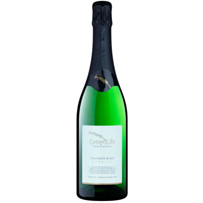 Вино игристое Белое Экстра Брют GreenLife Sauvignon Blanc Bubbles Robertson 0,75 л фото