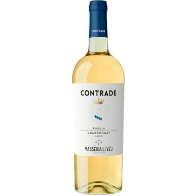 Вино Белое Сухое Contrade Chardonnay Salento 2023 0,75 л фото