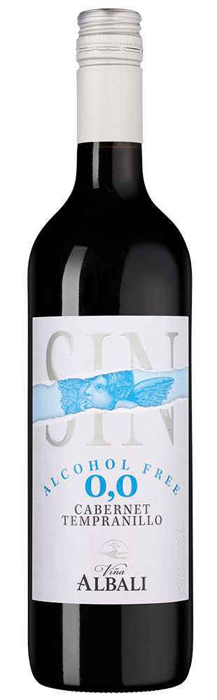 Вино безалкогольное Красное Полусухое Vina Albali Cabernet Tempranillo Low Alcohol blue design 2024 0,75 л фото