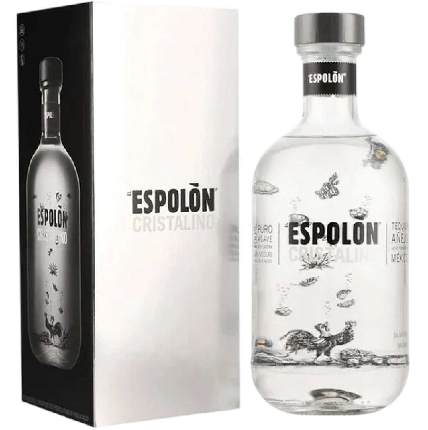 Текила Espolon Cristalino in gift box 0,75 л фото