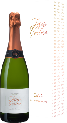 Вино игристое Josep Ventosa Cava Brut Nature in gift box 0,75 л фото