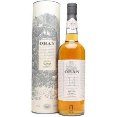 Виски Oban 14 years old Single Malt Highland in gift box 0,70 л фото