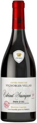 Вино Красное Сухое Vignobles Vellas Cabernet Sauvignon Blend 99 Pays d'Oc 2024 0,75 л фото