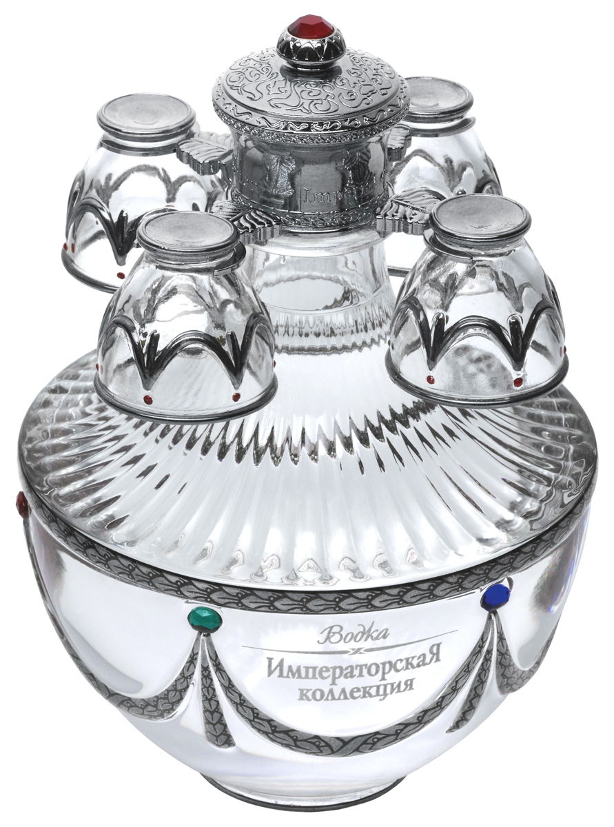 Водка Imperial Collection Faberge Egg Blue with Cameos in velvet box 0,7 л фото