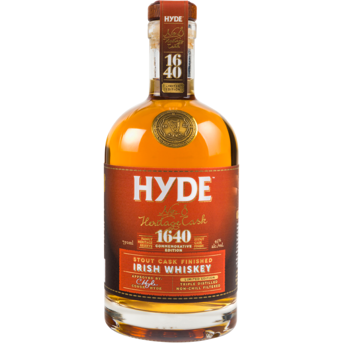 Виски Hyde №8 Stout Cask Finished Irish Whiskey 0,7 л фото