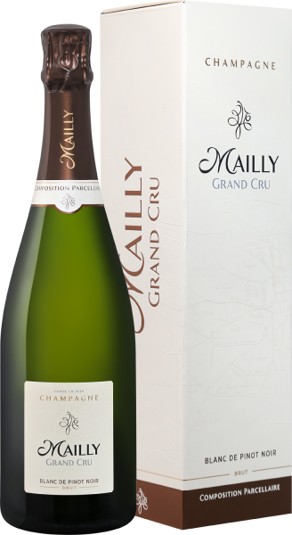 Шампанское Белое Брют Mailly Grand Cru Brut Blanc de Pinot Noir Champagne in gift box 0,75 л фото
