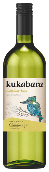 Вино Белое Полусухое Kukabara Chardonnay 2022 0,75 л фото