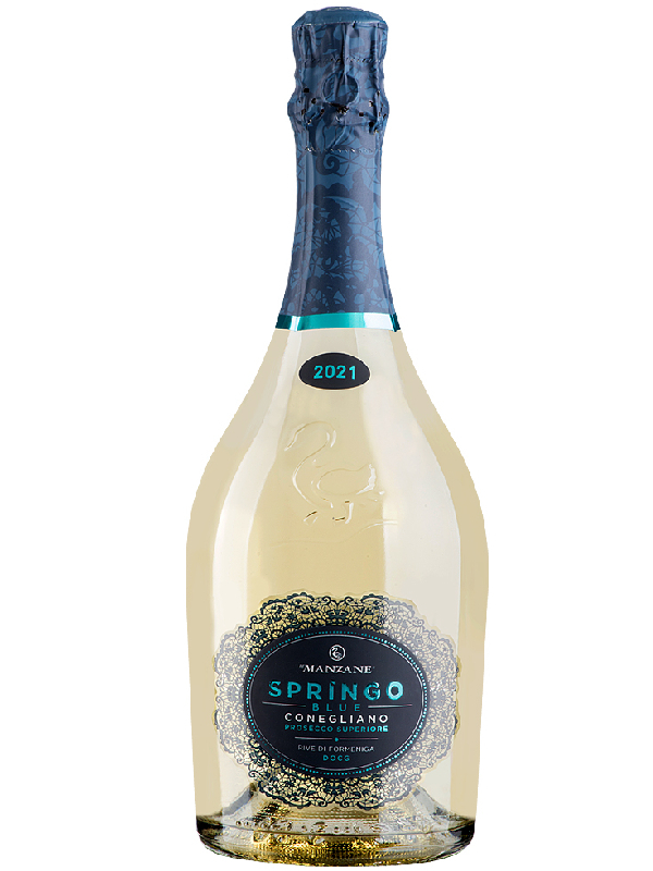 Вино игристое Белое Экстра Брют Le Manzane Springo Blue Millesimato 2023 0,75 л фото