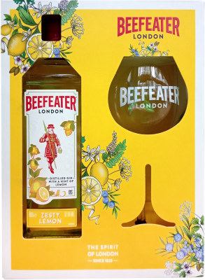 Джин Beefeater Lemon with a glass in gift box 0,7 л фото