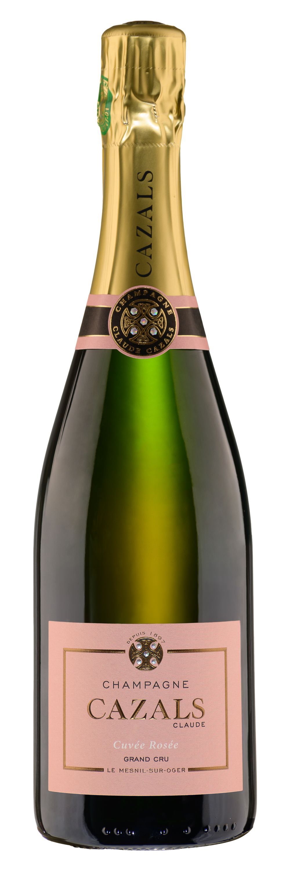 Шампанское Розовое Брют Claude Cazals Cuvee Rosee Grand Cru Champagne 2021 0,75 л фото