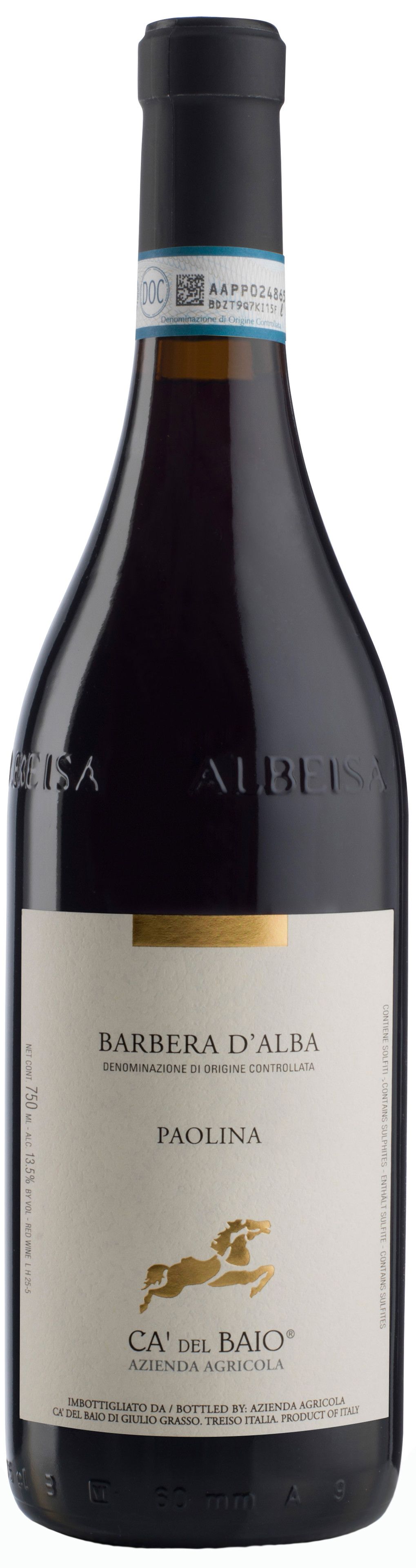 Вино Красное Сухое Ca' Del Baio Barbera D'Alba Paolina 2024 0,75 л фото