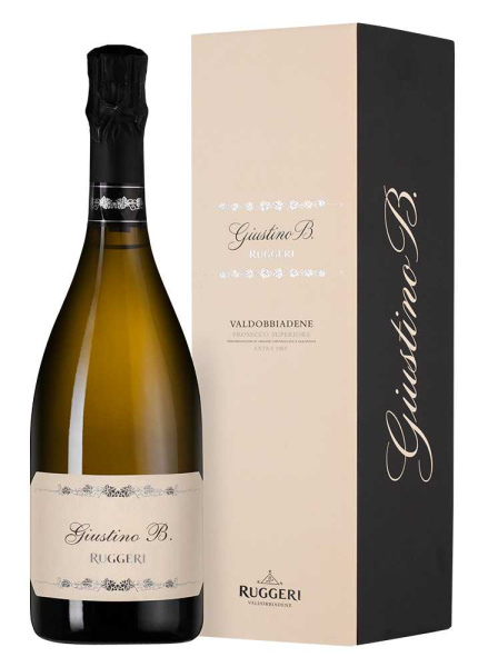 Вино игристое Белое Сухое Ruggeri Giustino B Valdobbiadene Prosecco Superiore in gift box 2024 0,75 л фото