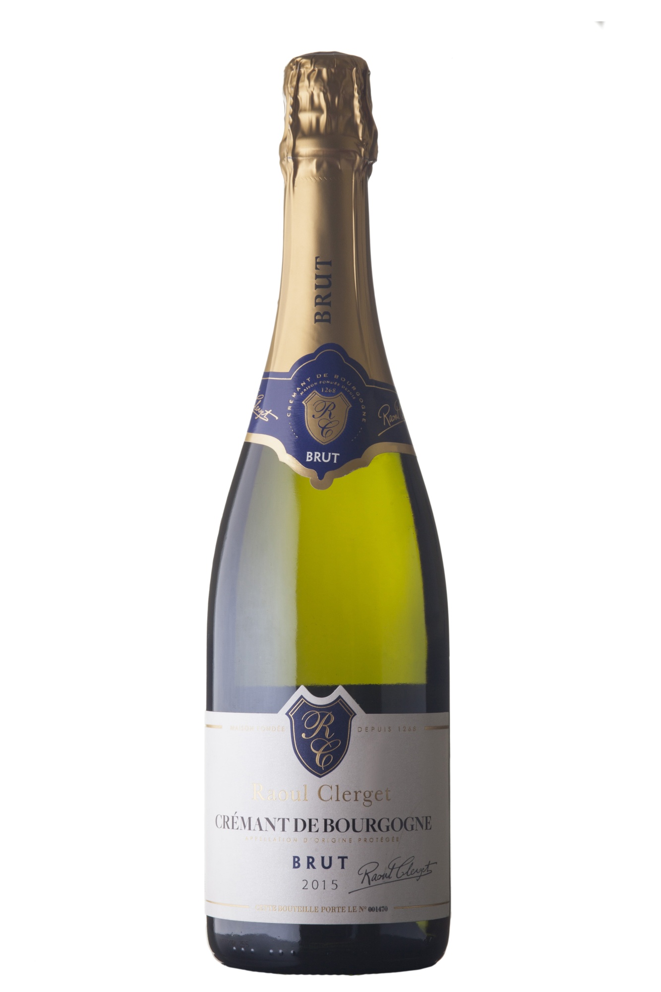 Вино игристое Белое Брют Raoul Сlerget Crémant de Bourgogne in gift box 2022 0,75 л фото