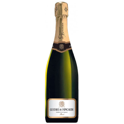 Вино игристое Белое Брют Gustave de Foncaude Cremant de Bordeaux Brut 0,75 л фото
