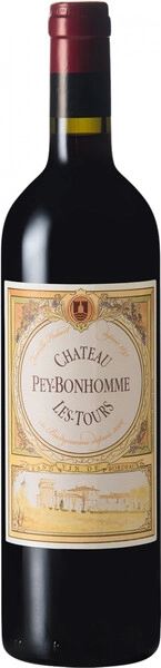 Вино Красное Сухое Chateau Pey-Bonhomme Les Tours Blaye Cotes de Bordeaux 2021 0,75 л фото