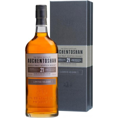 Виски Auchentoshan 21 Years Old Single Malt Lowland in gift box 0,7 л фото