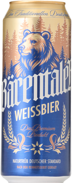 Пиво Светлое Barentaler Weissbier in can 0,5 л фото