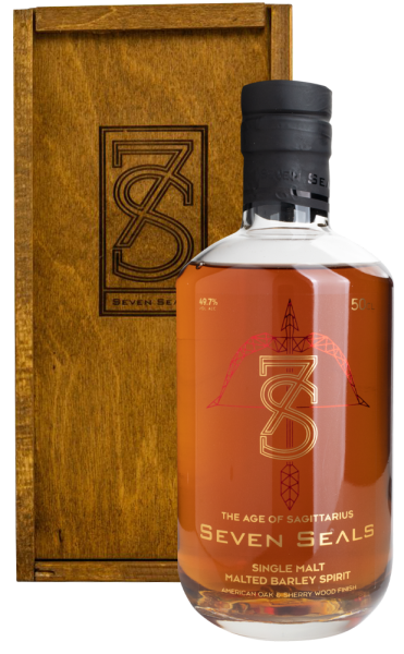Виски Seven Seals Zodiac The Age of Sagittarius Single Malt in wooden box 0,5 л фото