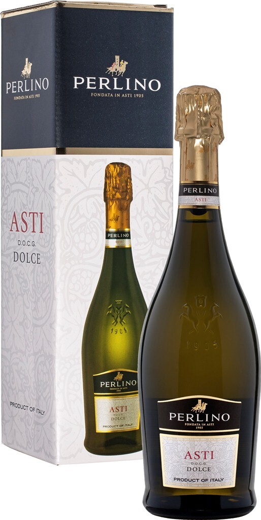 Вино игристое Белое Сладкое Perlino Asti in gift box 0,75 л фото
