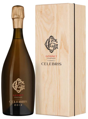 Шампанское Белое Экстра Брют Gosset Celebris Vintage Extra Brut in wooden box 2012 0,75 л фото