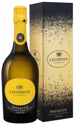 Вино игристое Белое Брют La Gioiosa Prosecco Treviso in gift box 0,75 л фото