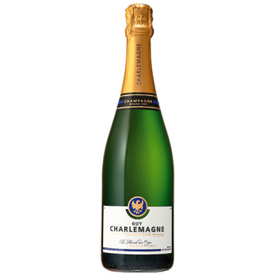 Шампанское Белое Брют Guy Charlemagne Le Mesnil sur Oger Grand Cru BdB Brut Reserve Champagne 0,75 л фото