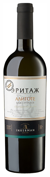 Вино Белое Сухое Inkerman Aligote Classic 2019 0,75 л фото