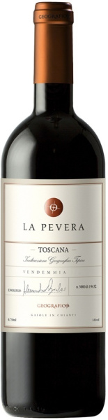 Вино Красное Сухое Geografico La Pevera Toscana 2018 0,75 л фото