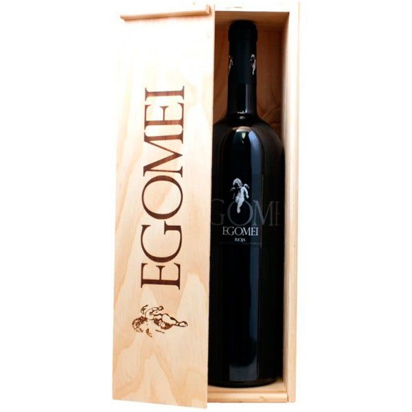 Вино Красное Сухое Egomei Rioja in wooden box 2017 1,5 л фото