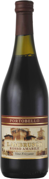 Вино игристое Красное Полусладкое Portobello Lambrusco Rosso Emilia 2023 0,75 л фото
