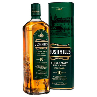 Виски Bushmills 10 Years Old Single Malt in tube 0,70 л фото
