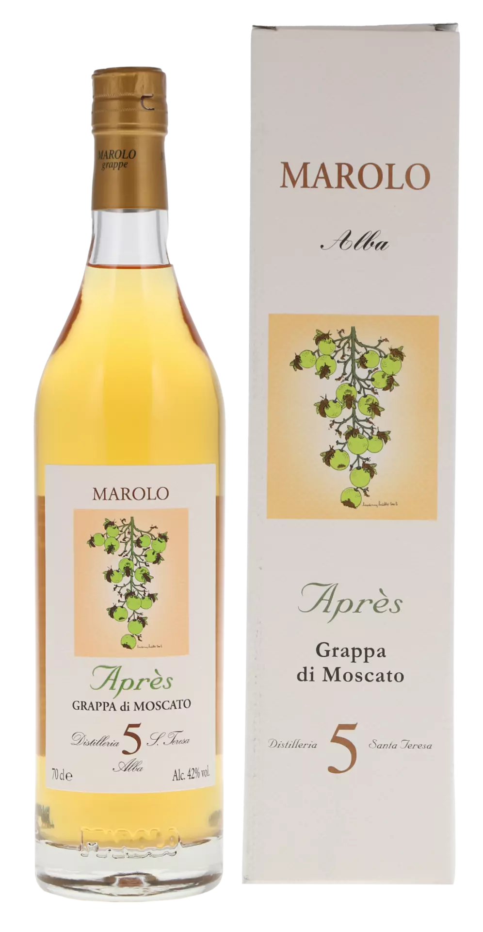 Граппа Marolo di Moscato Apres 5 in gift box 0,7 л фото