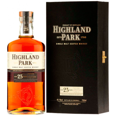 Виски Highland Park 25 Years Old Single Malt Orkney in gift box 0,7 л фото