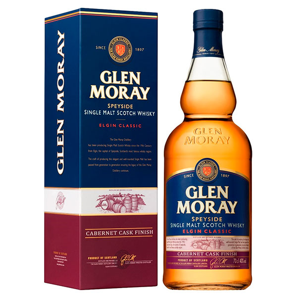 Виски Glen Moray Elgin Classic Cabernet Cask Finish Single Malt Speyside in gift box 0,7 л фото