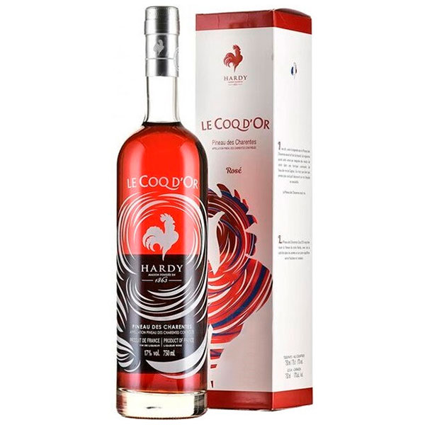 Вино креплёное Розовое Сладкое Hardy Le Coq d'Or Rose Pineau des Charentes in gift box 2019 0,75 л фото