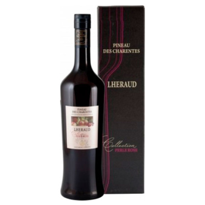 Вино креплёное Розовое Сладкое Lheraud Collection Perle Rose Pineau des Charentes in gift box 0,75 л фото