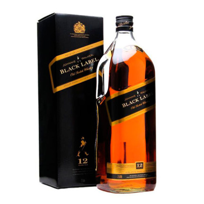Виски Johnnie Walker Black Label 12 Year Old in gift box 3,00 л фото