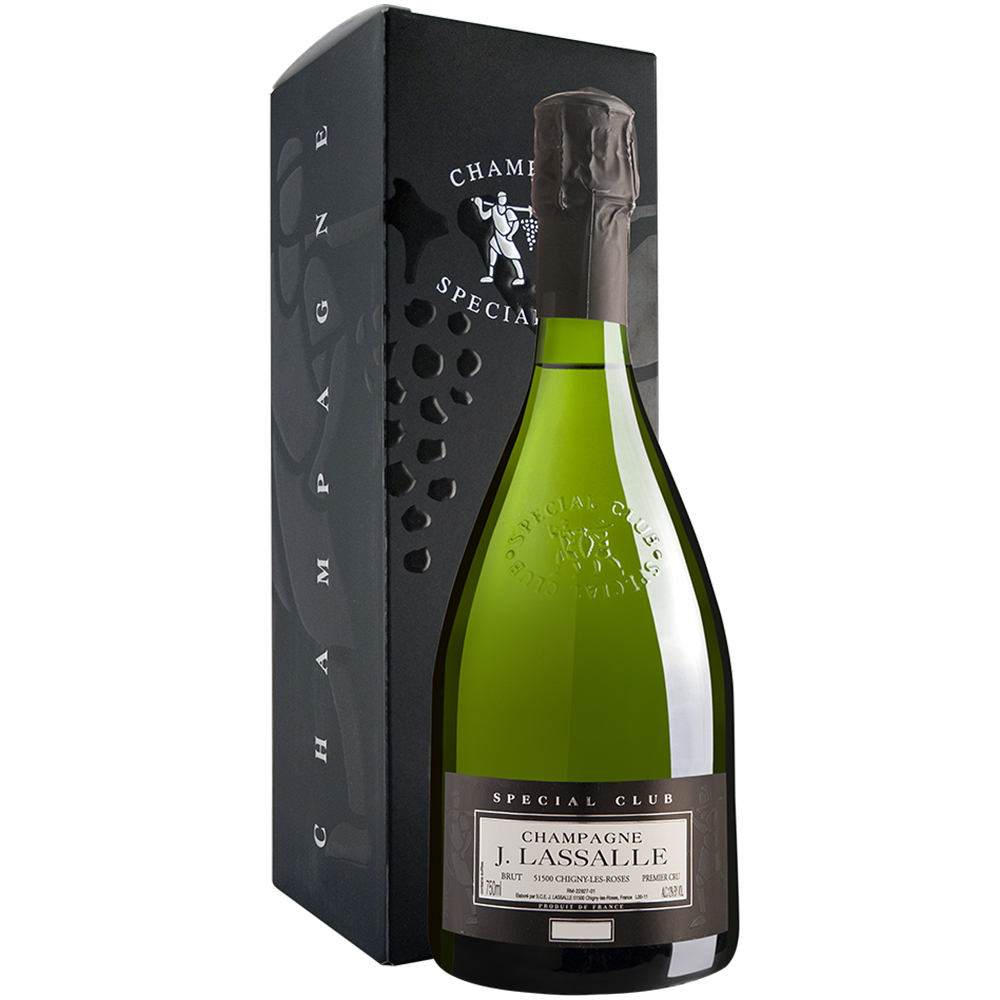 Вино игристое Белое Брют J. Lassalle Special Club Premier Cru Brut Champagne in gift box 2014 0,75 л фото