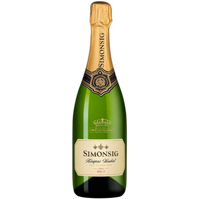 Вино игристое Белое Брют Simonsig Kaapse Vonkel Cap Classique Brut 2022 0,75 л фото