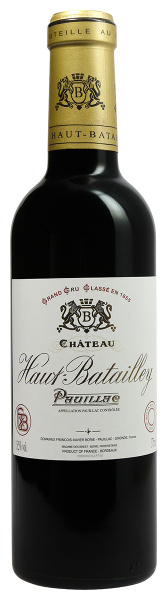 Вино Красное Сухое Chateau Haut-Batailley Grand Cru Classe Pauillac 2015 0,375 л фото