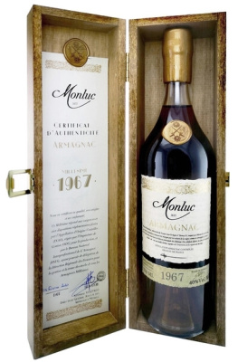 Арманьяк Monluc in wooden box 1967 0,7 л фото