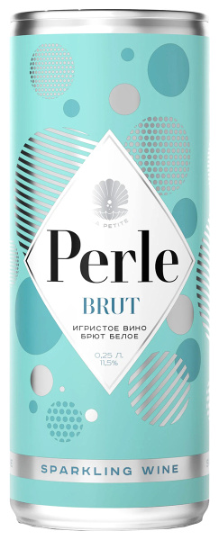 Вино игристое Белое Брют La Petite Perle Brut 2022 0,25 л фото