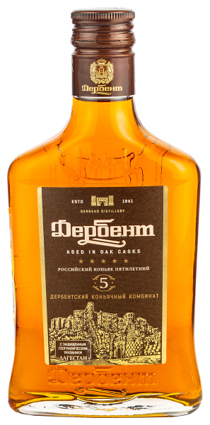 Бренди Дербент 5 лет 2015 40% 0,25 л фото