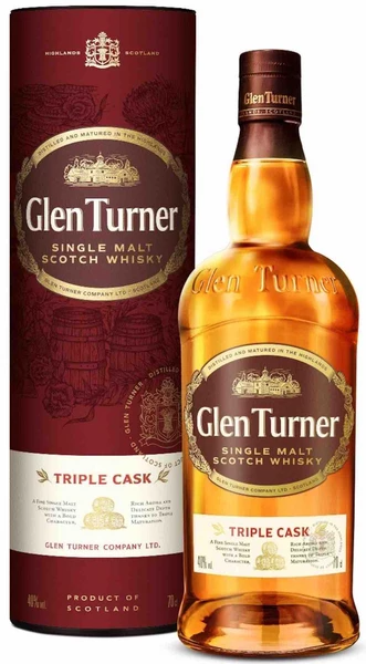 Виски Glen Turner Triple Cask Single Malt Highland in tube 0,7 л фото