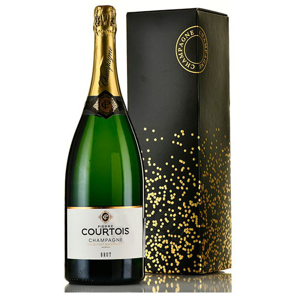 Вино игристое Pierre Сourtois Brut Champagne in gift box 1,5 л фото