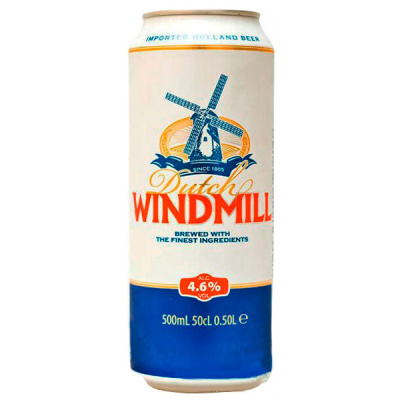 Пиво Светлое Dutch Windmill in can 0,5 л фото