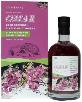 Виски Omar Cask Strength Single Malt Black Queen Wine Barrel Finished in gift box 0,7 л фото