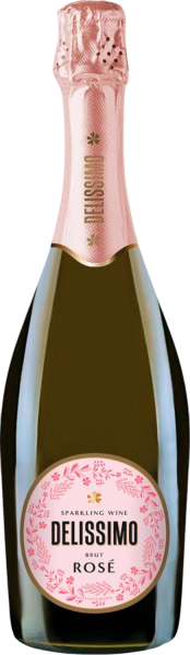 Вино игристое Розовое Брют Delissimo Brut Rose 2024 0,75 л фото
