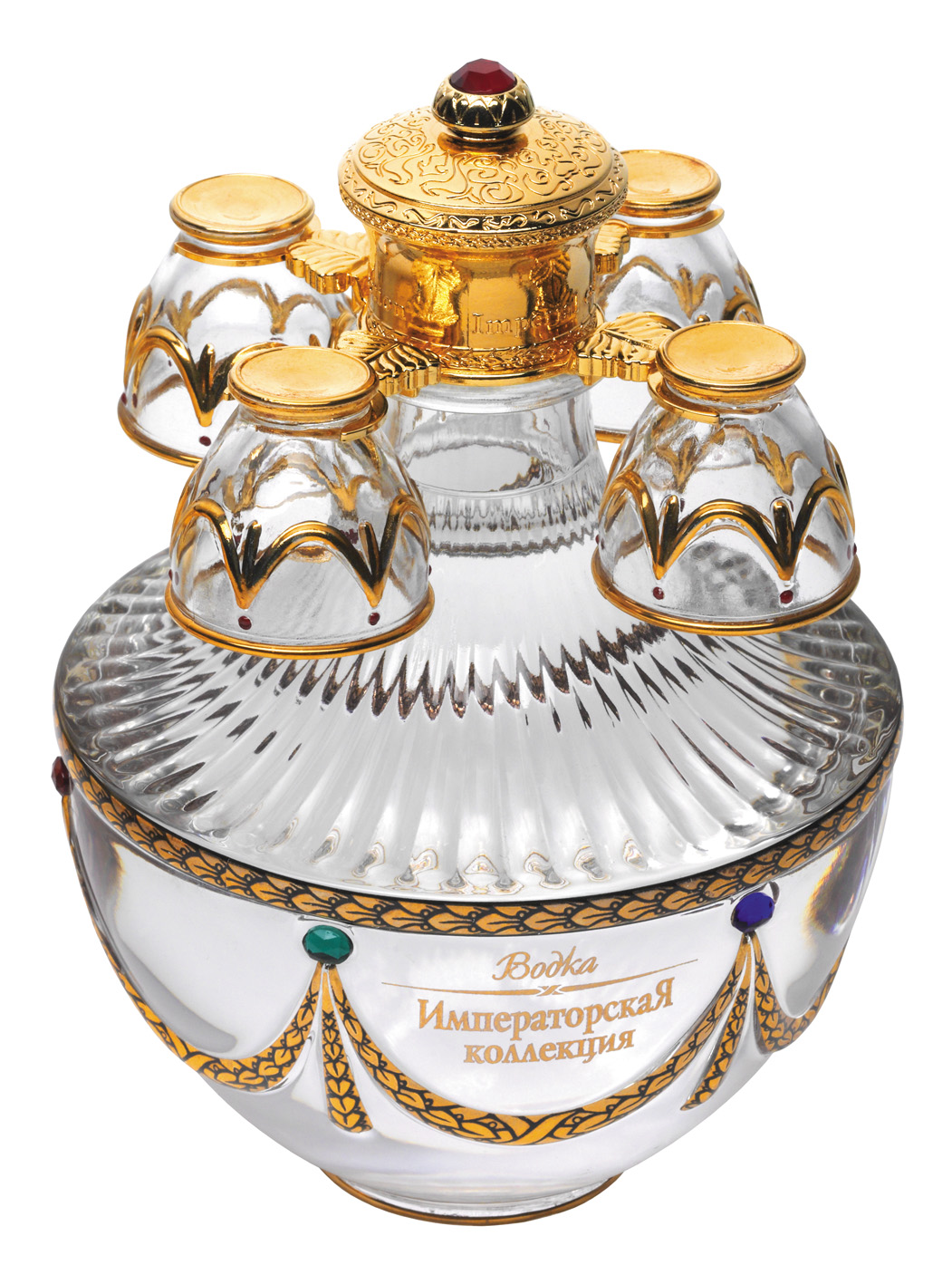 Водка Imperial Collection Faberge Egg Purple with chain and flowers in velvet box 0,7 л фото